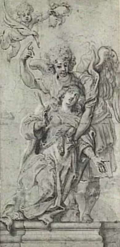 Santa sorretta da un angelo - Museo Hamburger Kunsthalle